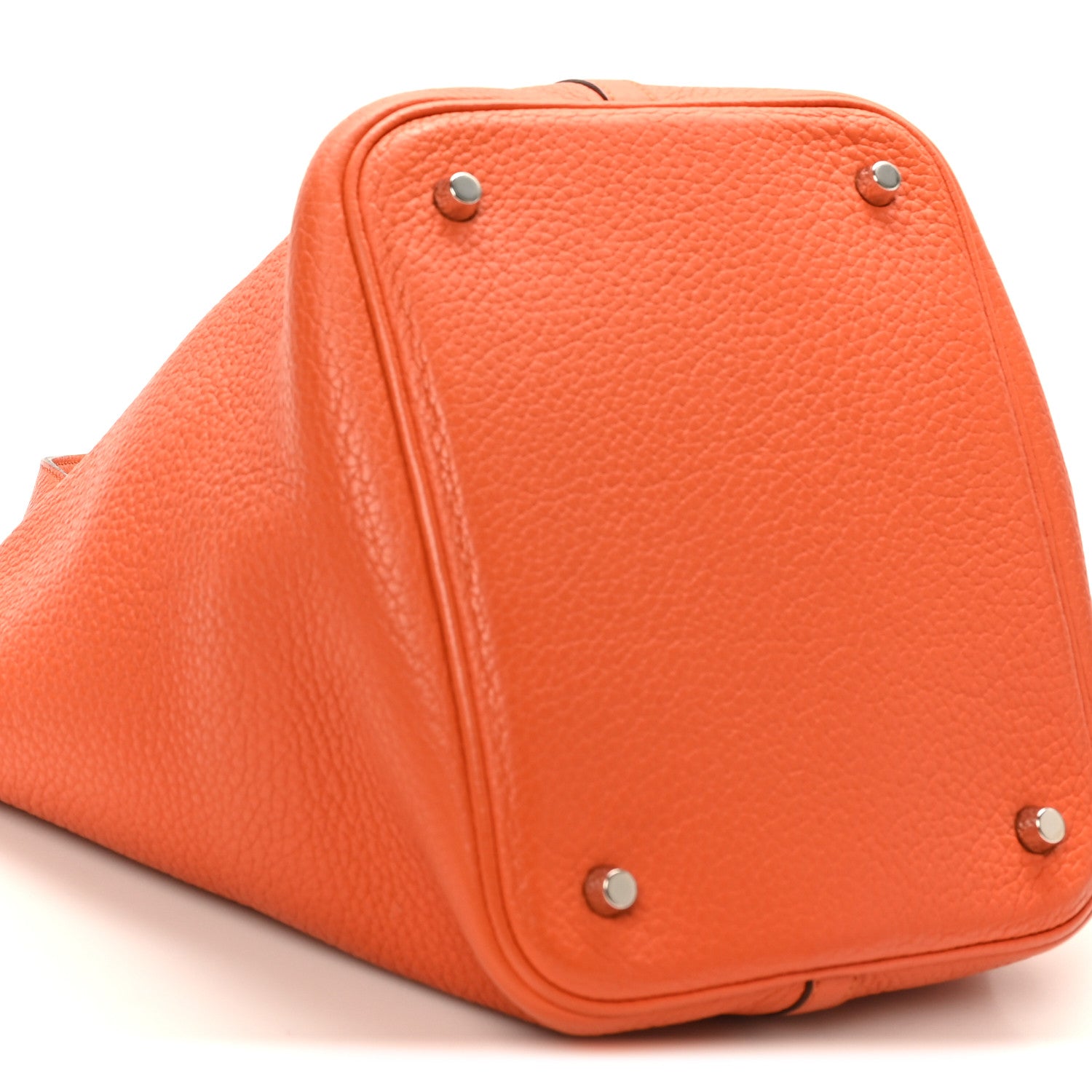 Hermes Taurillon Clemence Picotin Lock 22 MM Orange 9 of 10