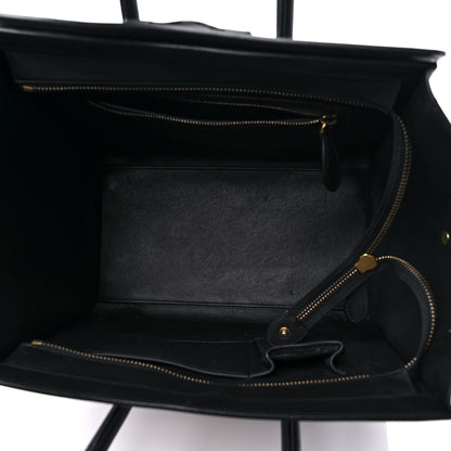 Celine Elephant Calfskin Mini Bi-Color Luggage Black White 5 of 19