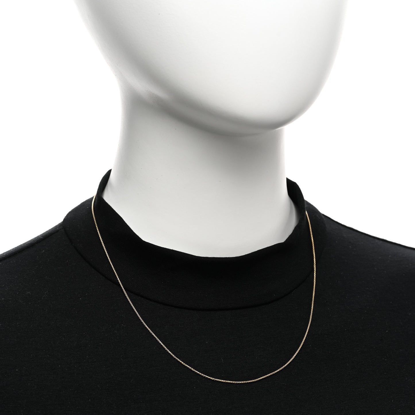18K Yellow Gold 1mm Box Chain Necklace