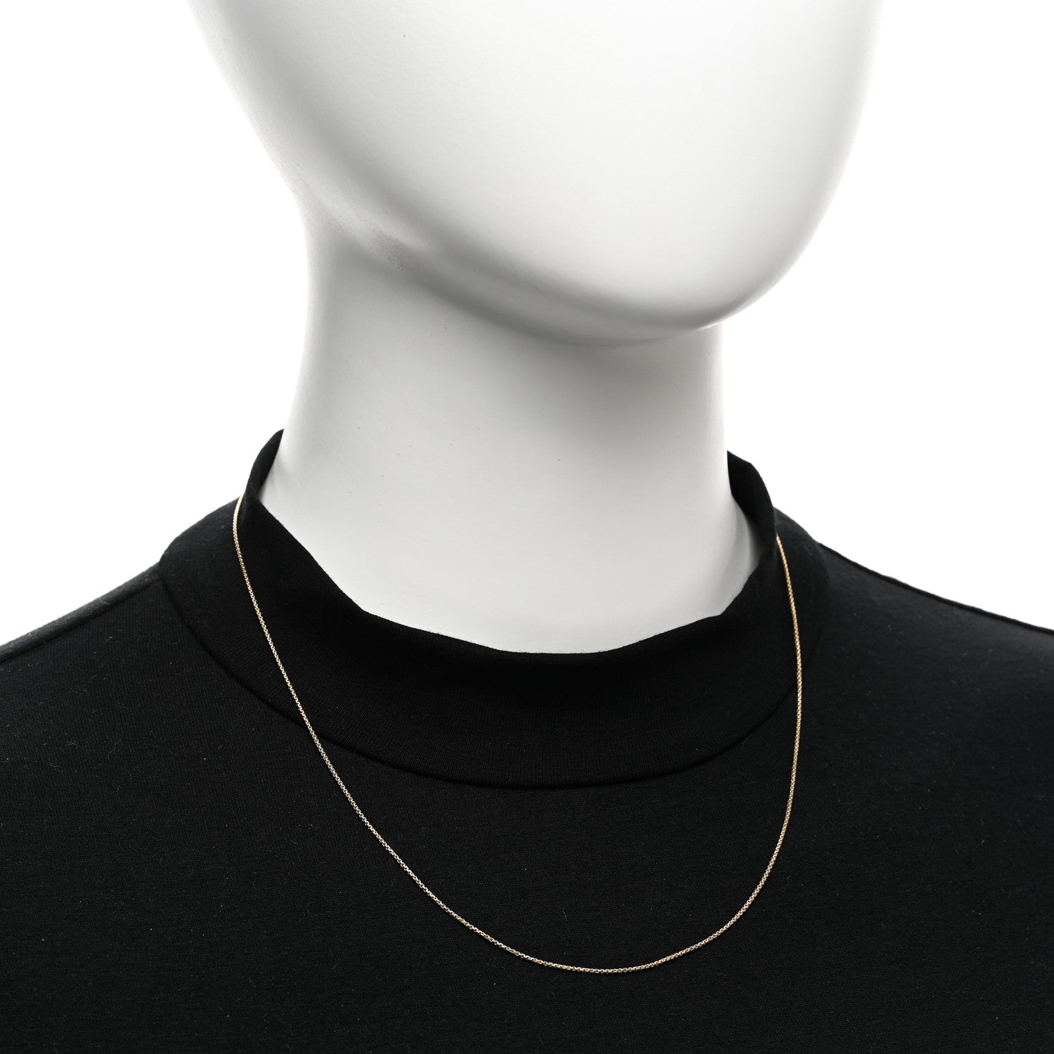 David Yurman 18K Yellow Gold 1mm Box Chain Necklace 2 of 4
