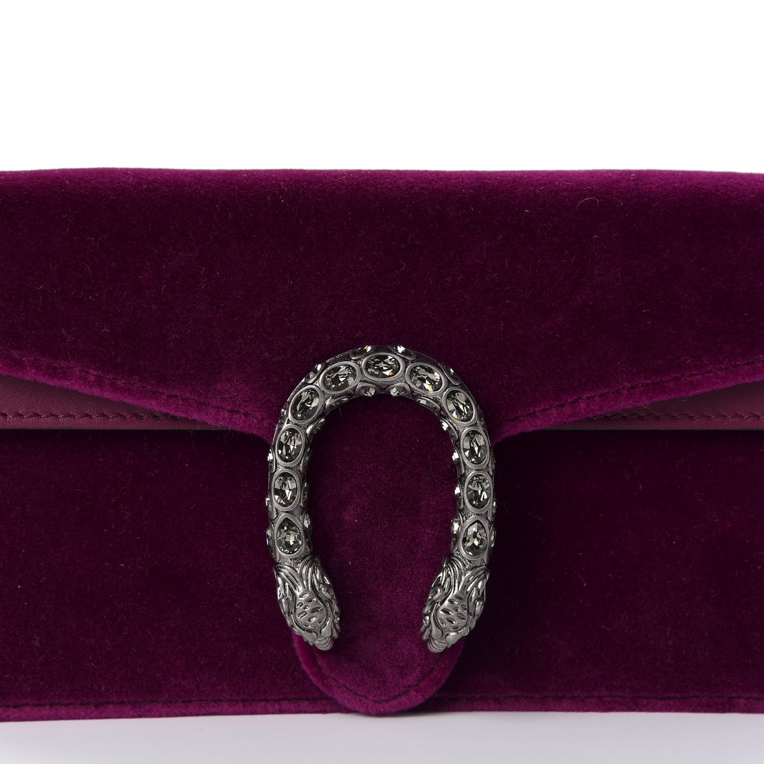 Gucci Velvet Super Mini Dionysus Shoulder Bag Fuchsia Violet Cyclamen 10 of 11