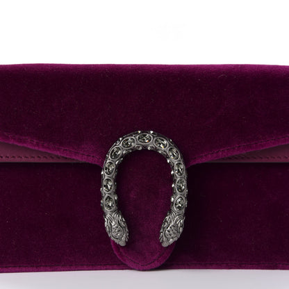 Gucci Velvet Super Mini Dionysus Shoulder Bag Fuchsia Violet Cyclamen 10 of 11