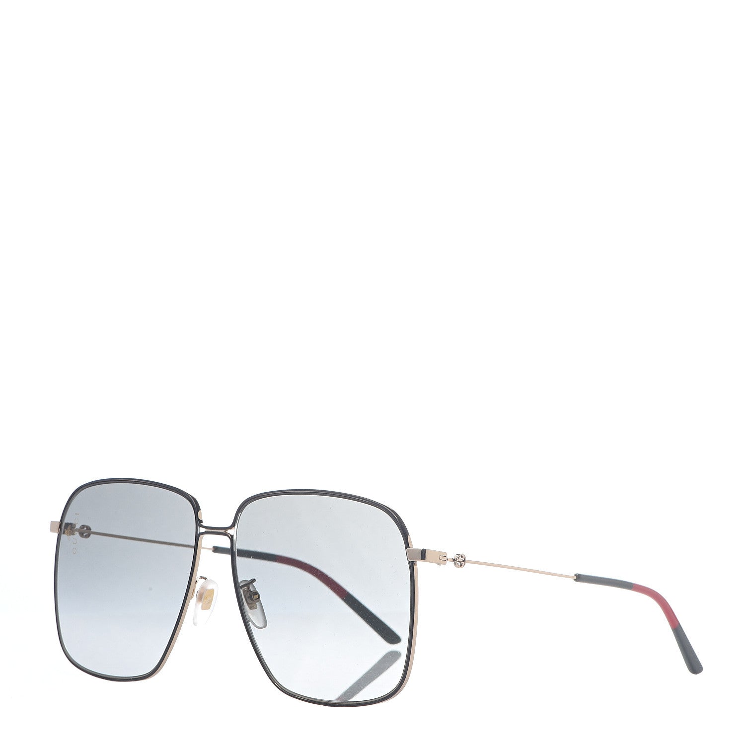 Gucci Rectangular Frame Interlocking G Sunglasses GG0394S Green Red 1 of 6
