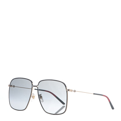 Gucci Rectangular Frame Interlocking G Sunglasses GG0394S Green Red 1 of 6