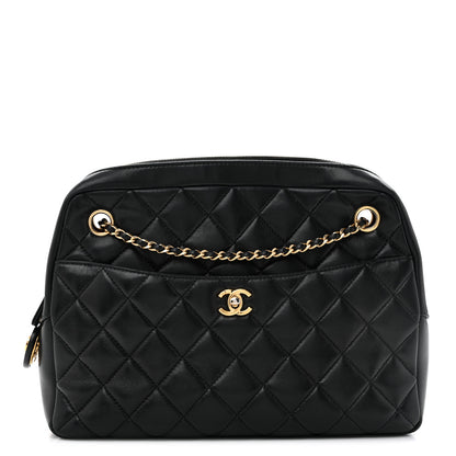 Chanel Lambskin Quilted Large Camera Case Black 1 of 13