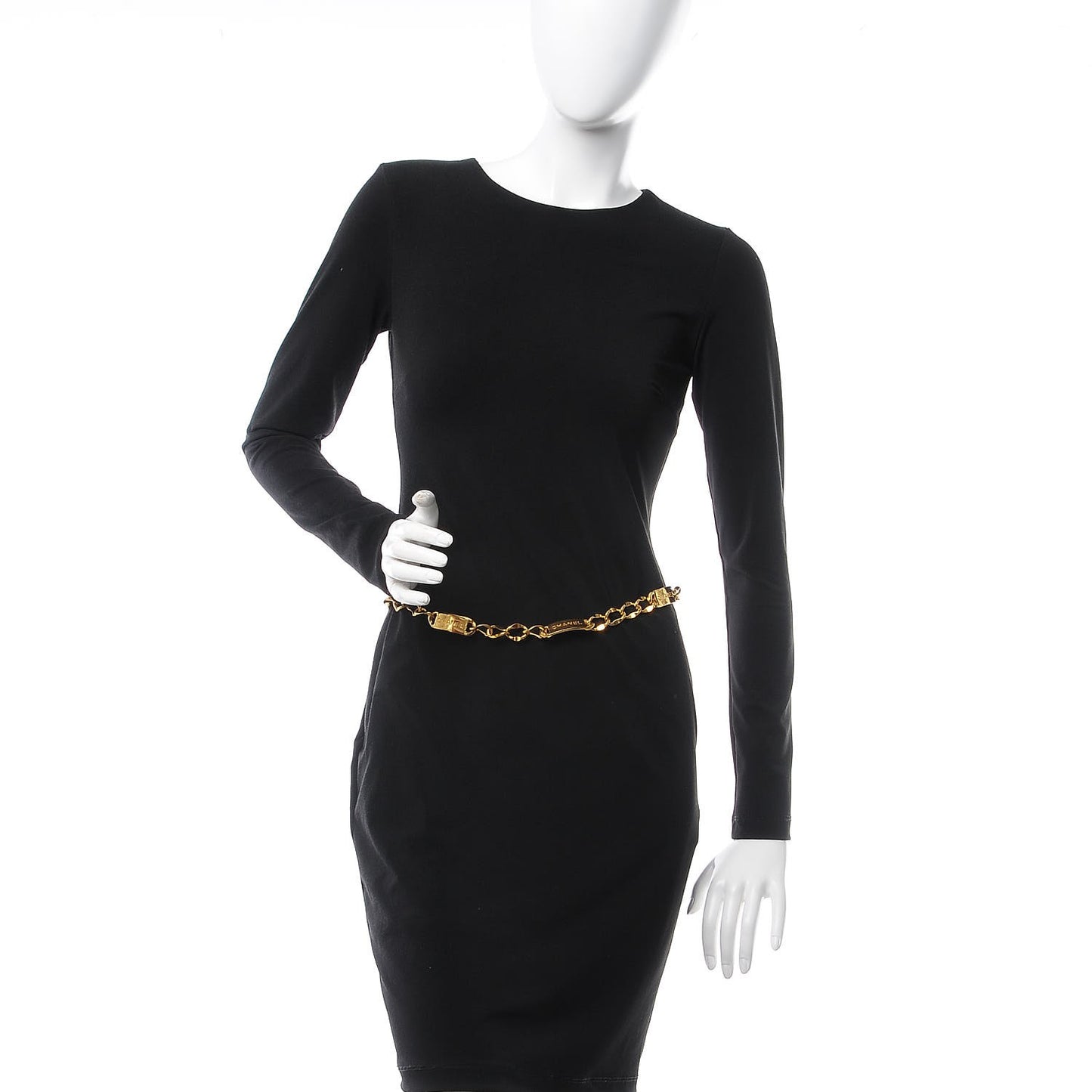 Chain CC Medallion Belt Gold