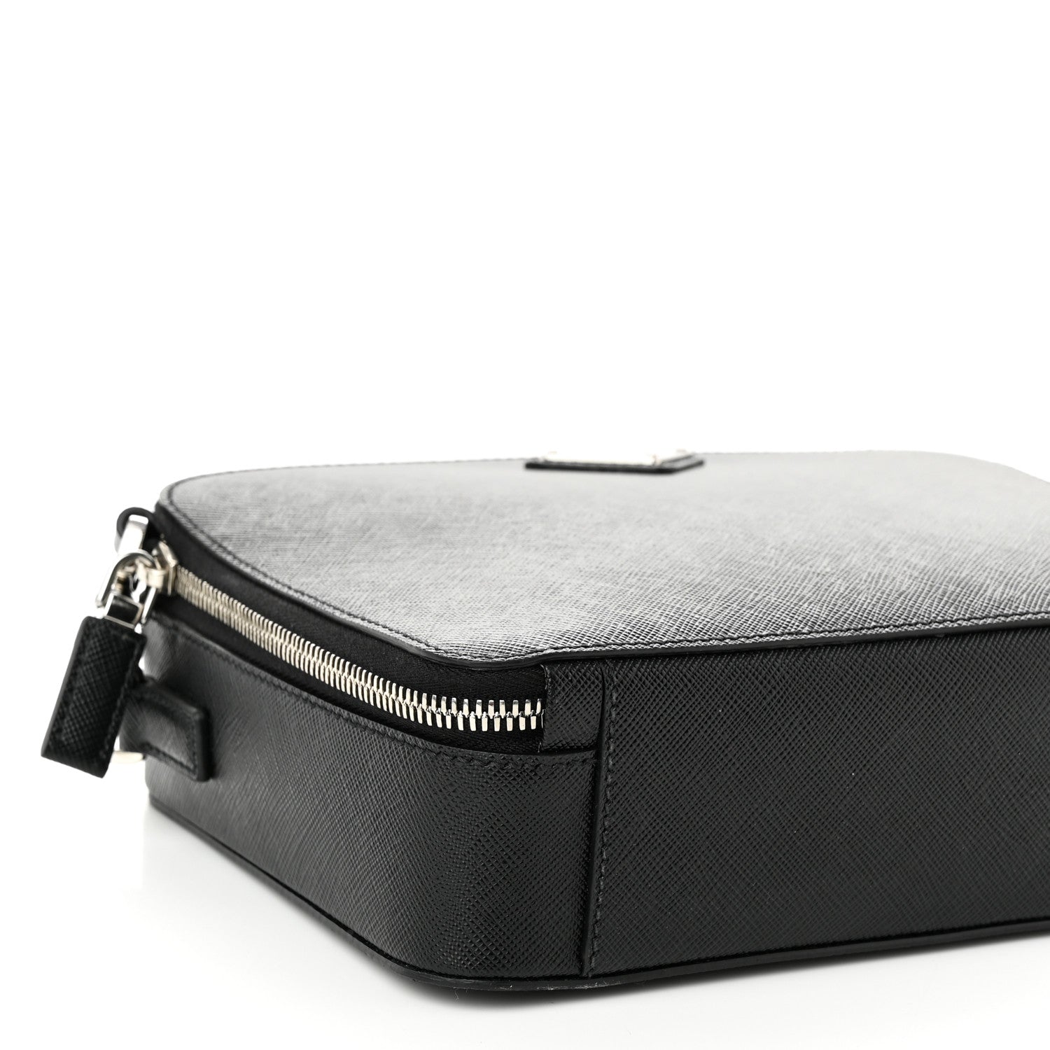 Prada Saffiano Travel Medium Brique Crossbody Bag Black 8 of 9