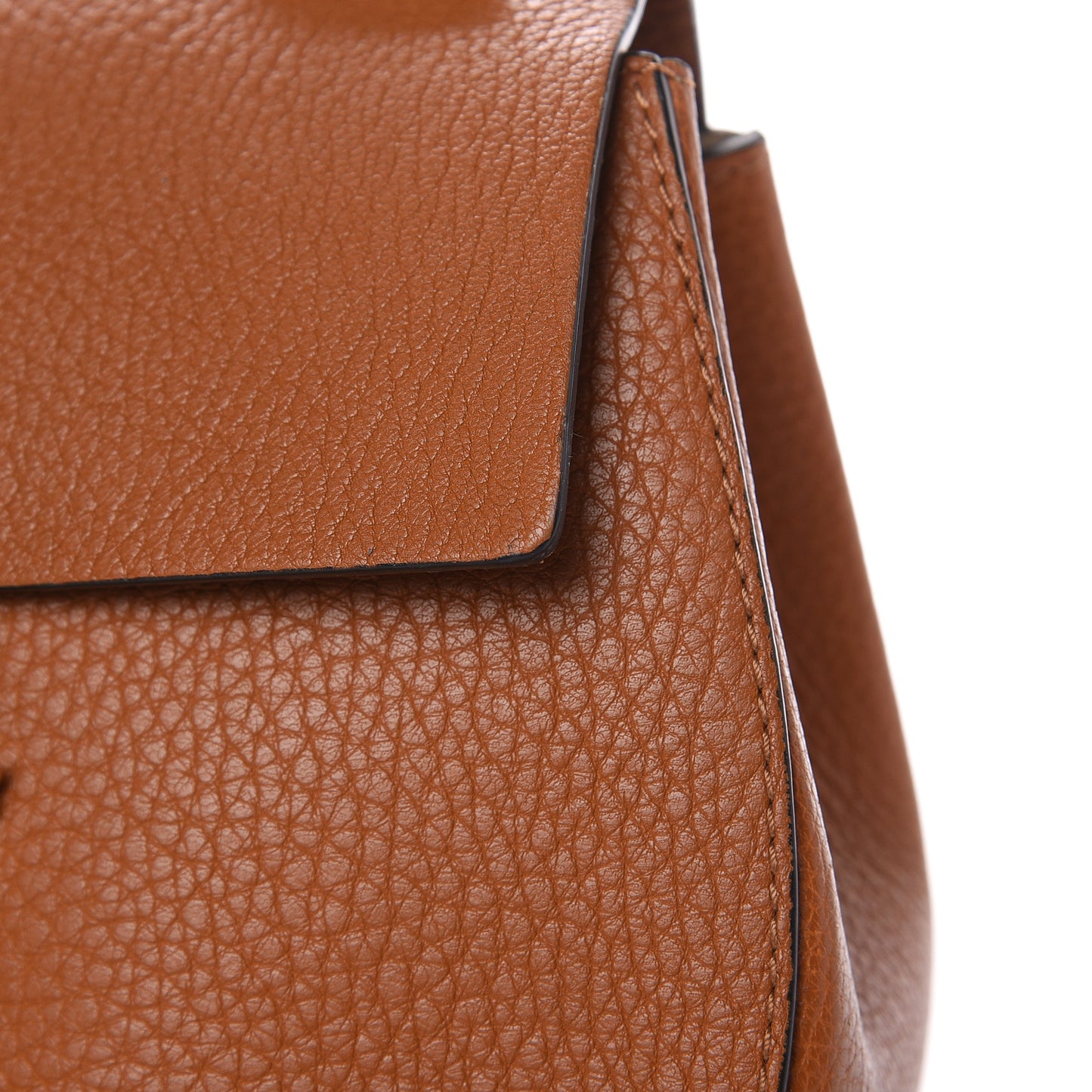 Grained Lambskin Drew Shoulder Bag Caramel