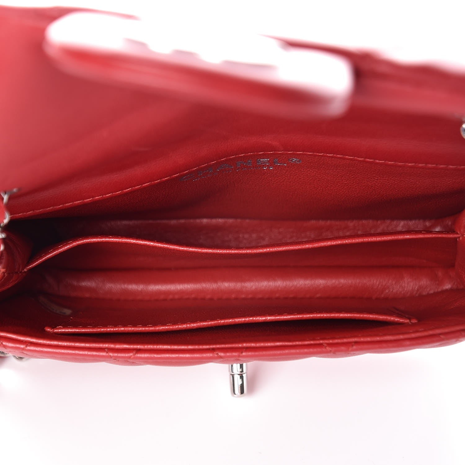 Chanel Lambskin Quilted Extra Mini Flap Red 5 of 9