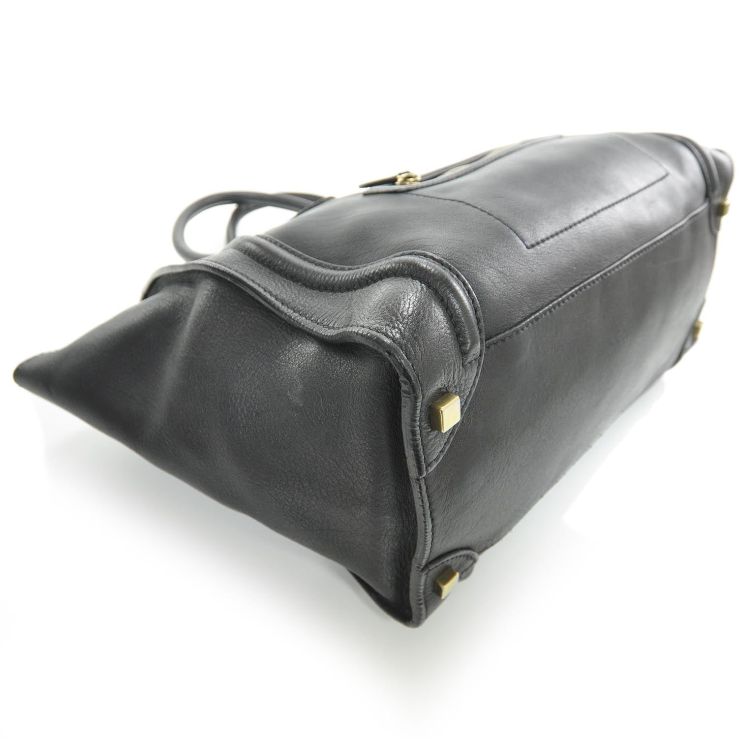Celine Smooth Calfskin Shoulder Luggage Black 5 of 9