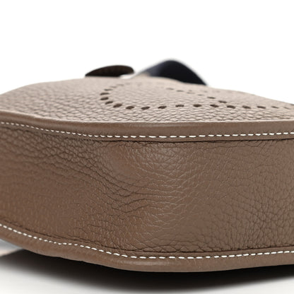 Hermes Taurillon Clemence Amazone Evelyne TPM Etoupe Bleu Indigo 8 of 10