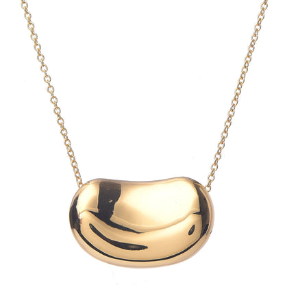Tiffany 18K Yellow Gold 20mm Elsa Peretti Bean Pendant Necklace 4 of 7