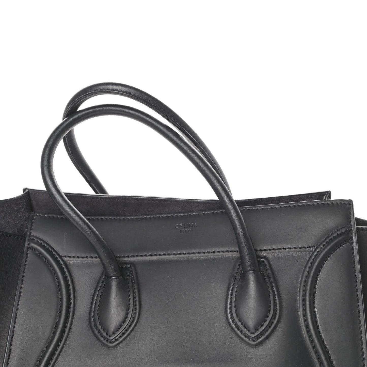 Smooth Calfskin Medium Phantom Luggage Black