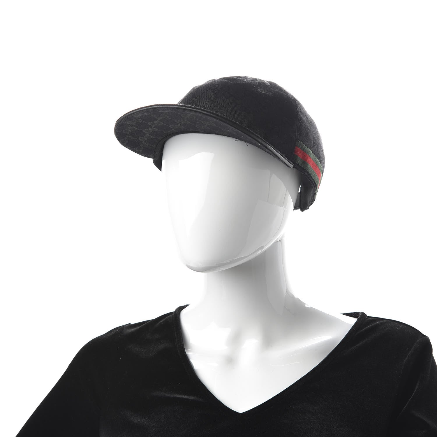 Gucci Monogram Web Baseball Hat XL Black 2 of 10