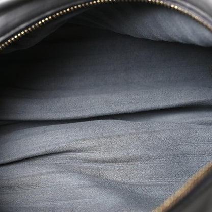 Loewe Lambskin Pleated Bracelet Pouch Shoulder Bag Asphalt Grey 5 of 9