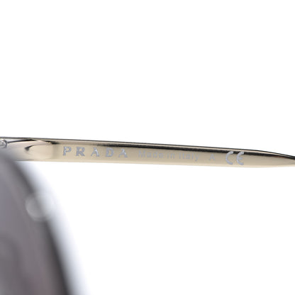 Prada Round Sunglasses SPR 51S Black Silver 6 of 8