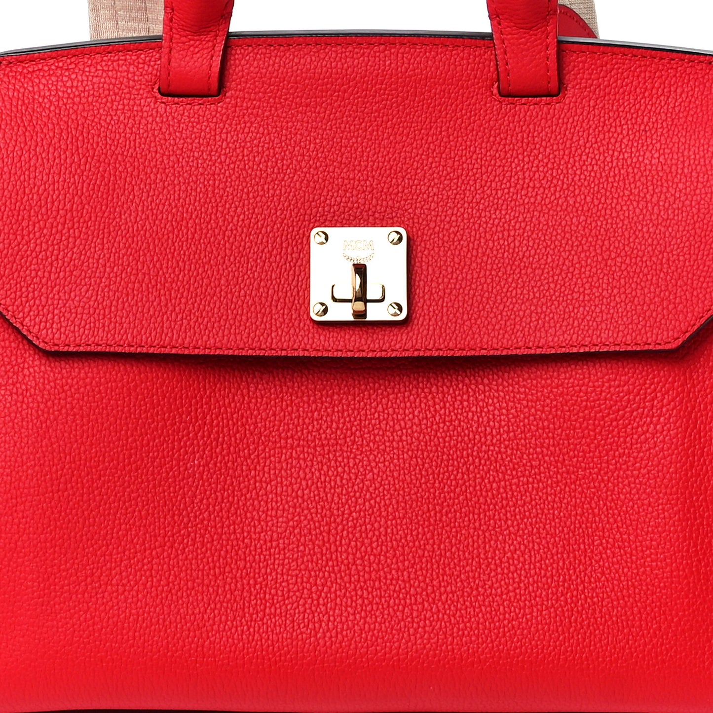Grained Calfskin Medium Milla Convertible Backpack Red