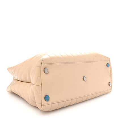 Saint Laurent Calfskin Y Quilted Monogram Large Loulou Shopper Nude Powder 4 of 14