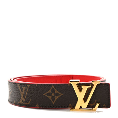 Louis Vuitton Monogram 30mm LV Initiales Reversible Belt 90 36 Coquelicot 1 of 4