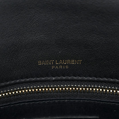 Saint Laurent Raffia Calfskin Monogram Medium Niki Chain Satchel Black 6 of 11