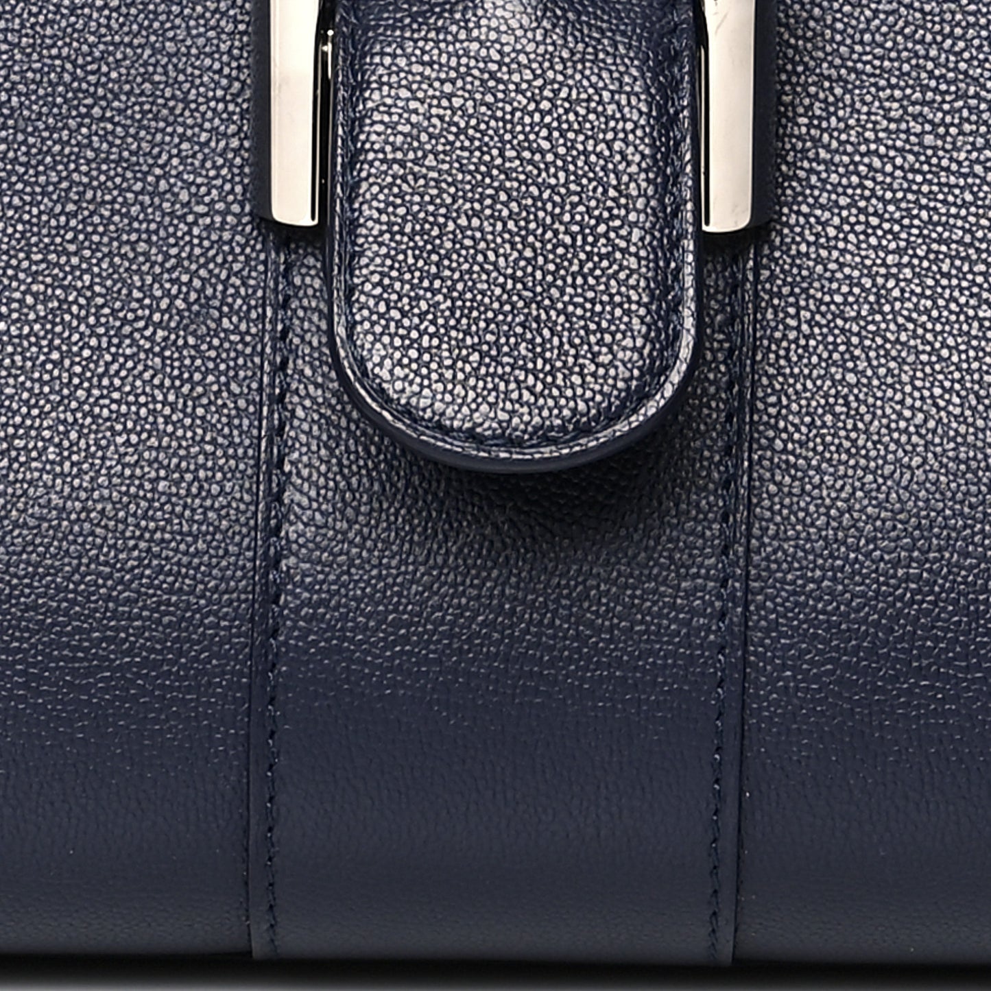Grained Calfskin MM Brillant Satchel Navy