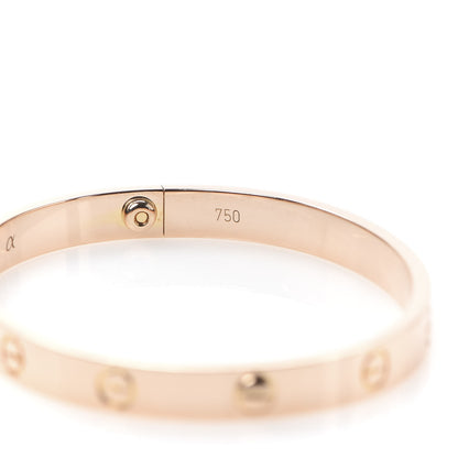 Cartier 18K Pink Gold LOVE Bracelet 17 5 of 8