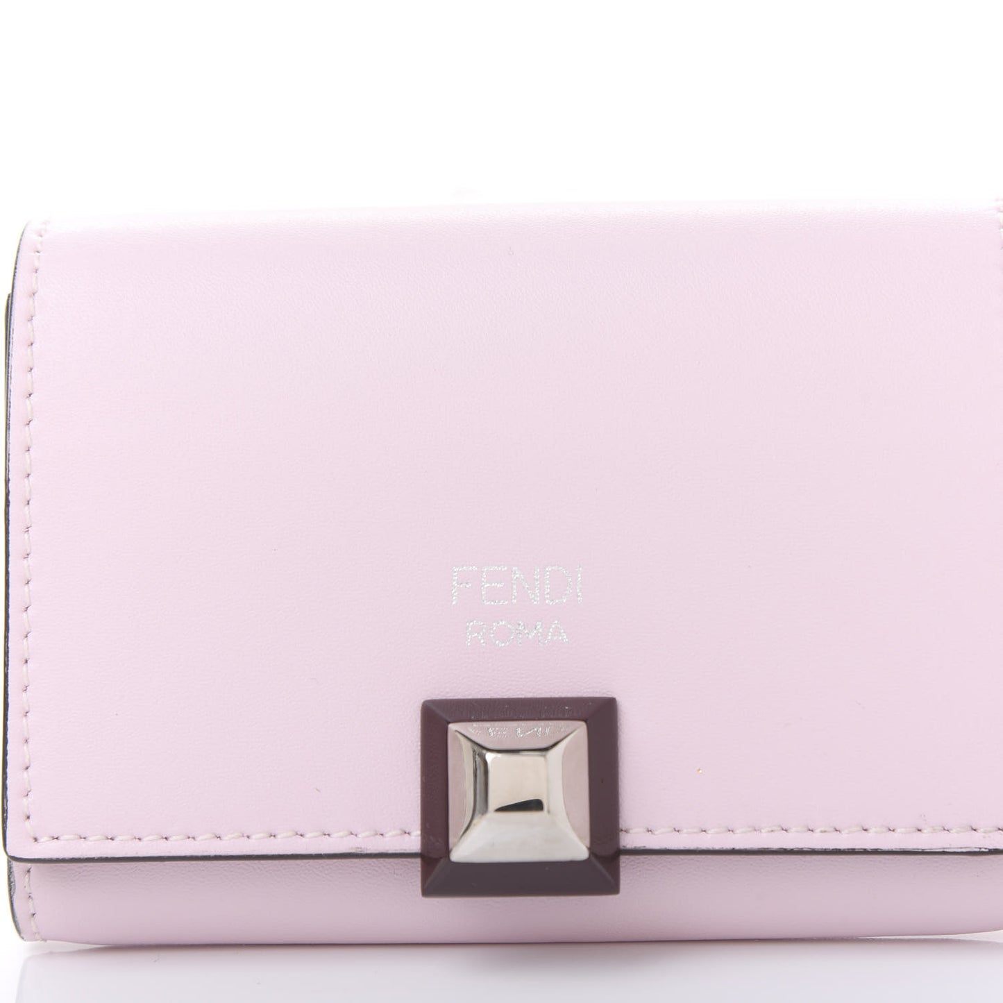 Vitello Liberty Studded Fold Over Card Holder Peonia