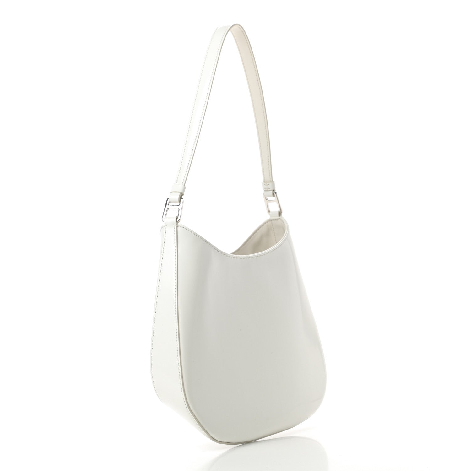 Prada Spazzolato Cleo Shoulder Bag White 3 of 10