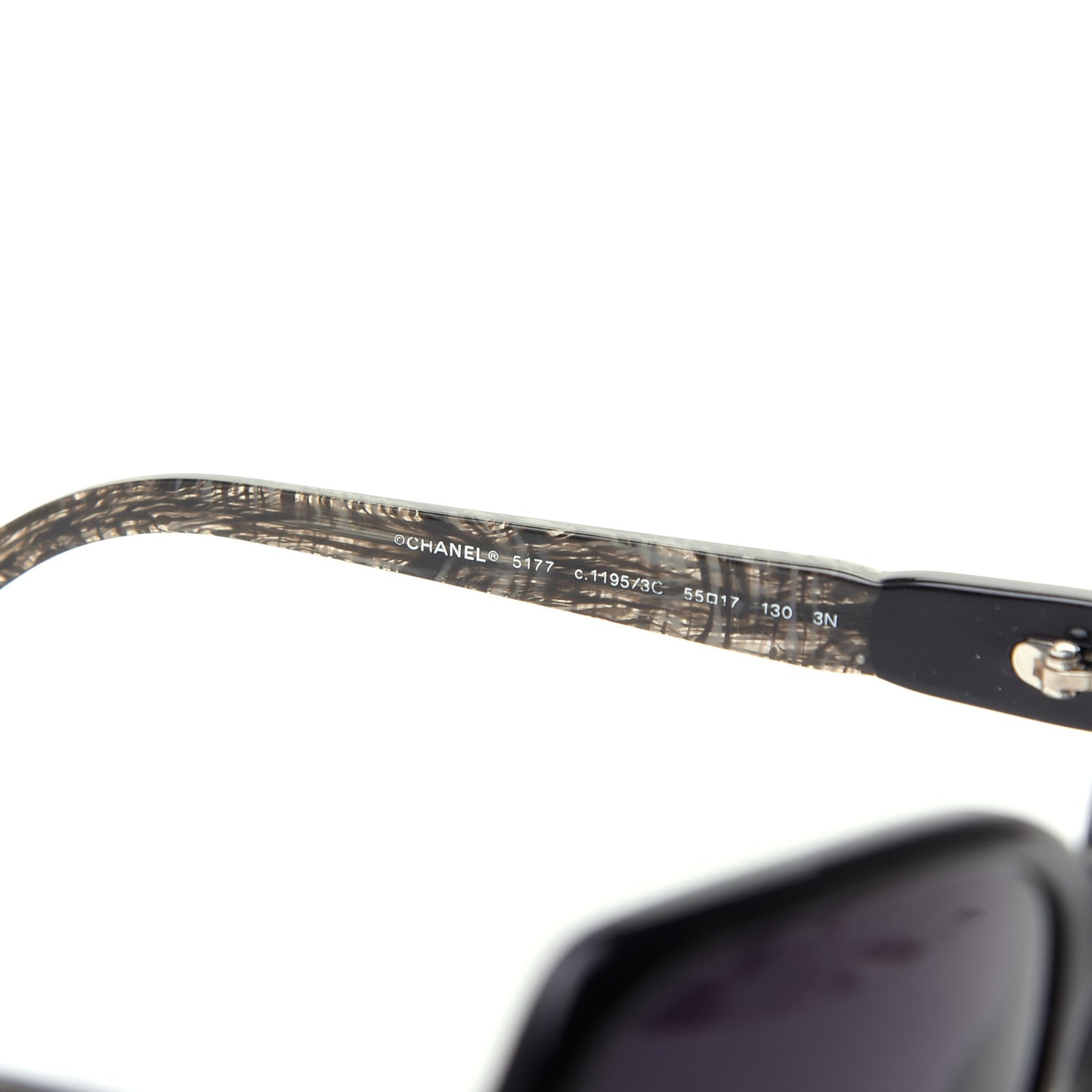 Acetate Tweed Effect CC Sunglasses 5177 Black