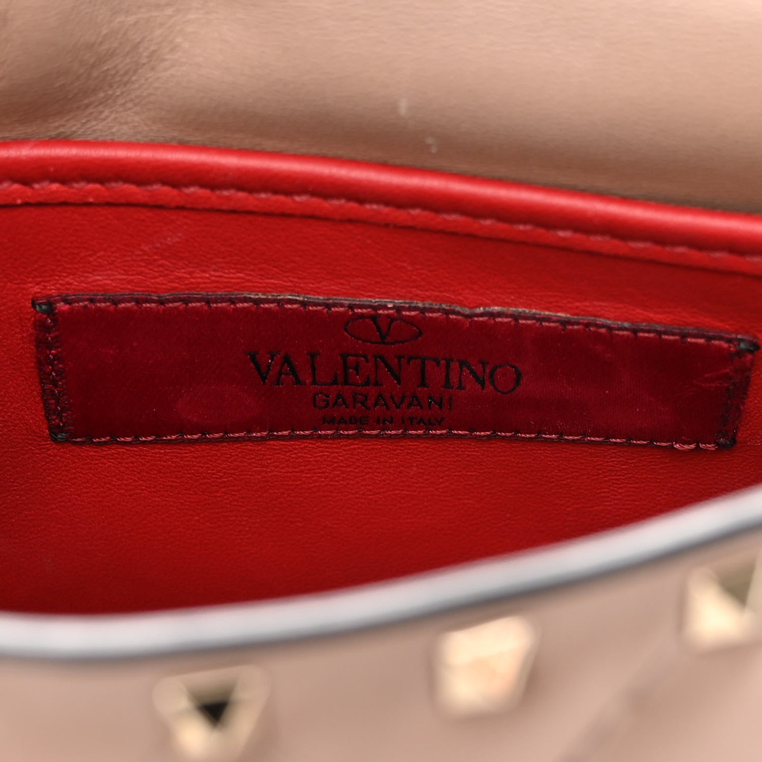 Valentino Garavani Nappa Small Rockstud Spike Shoulder Bag Poudre 6 of 11