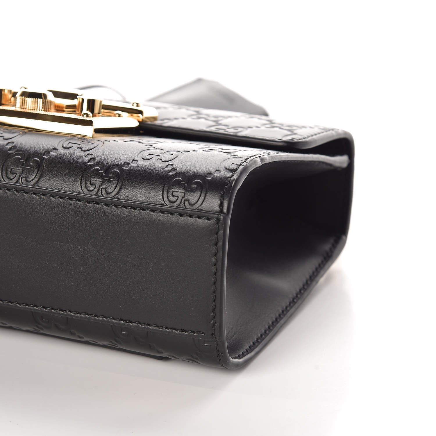 Gucci Guccissima Small Padlock Shoulder Bag Black 6 of 10