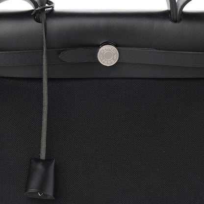 Hermes Military Toile Vache Hunter Herbag Zip PM 31 Black 9 of 12