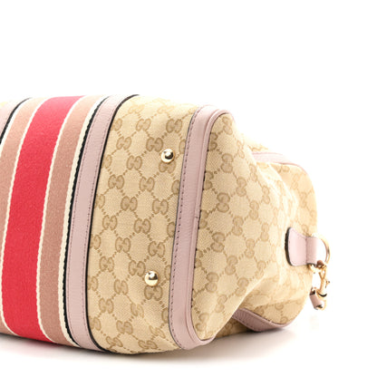 Gucci Monogram Vintage Web Medium Boston New Sand Lilas 10 of 10