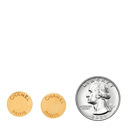 Chanel Round Earrings Gold 2 of 4