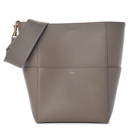Celine Soft Grained Calfskin Sangle Bucket Bag Taupe 1 of 12