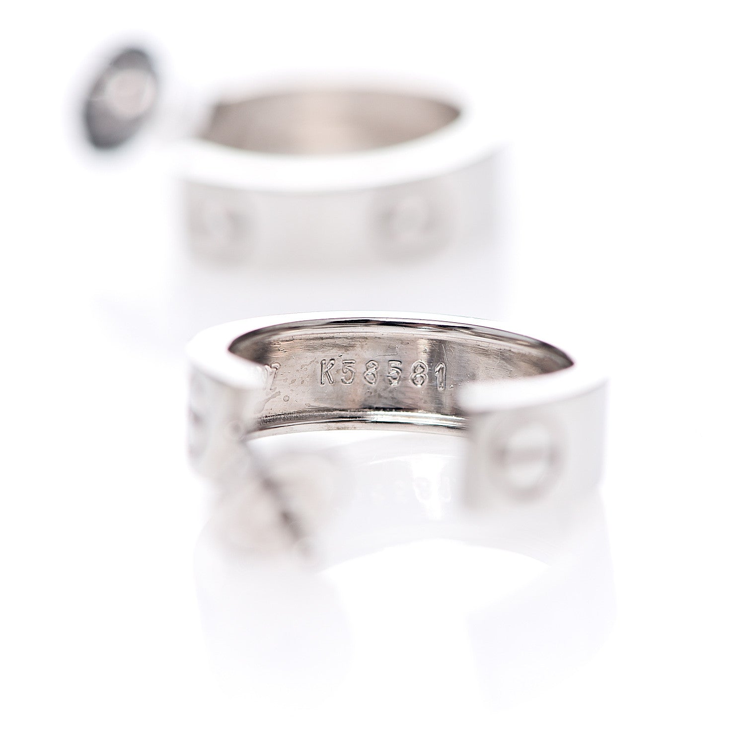 Cartier 18K White Gold 5.5mm LOVE Hoop Earrings 5 of 5