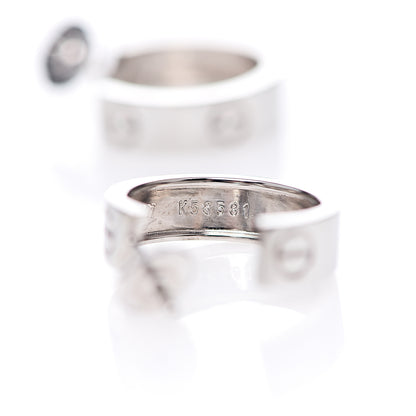 Cartier 18K White Gold 5.5mm LOVE Hoop Earrings 5 of 5
