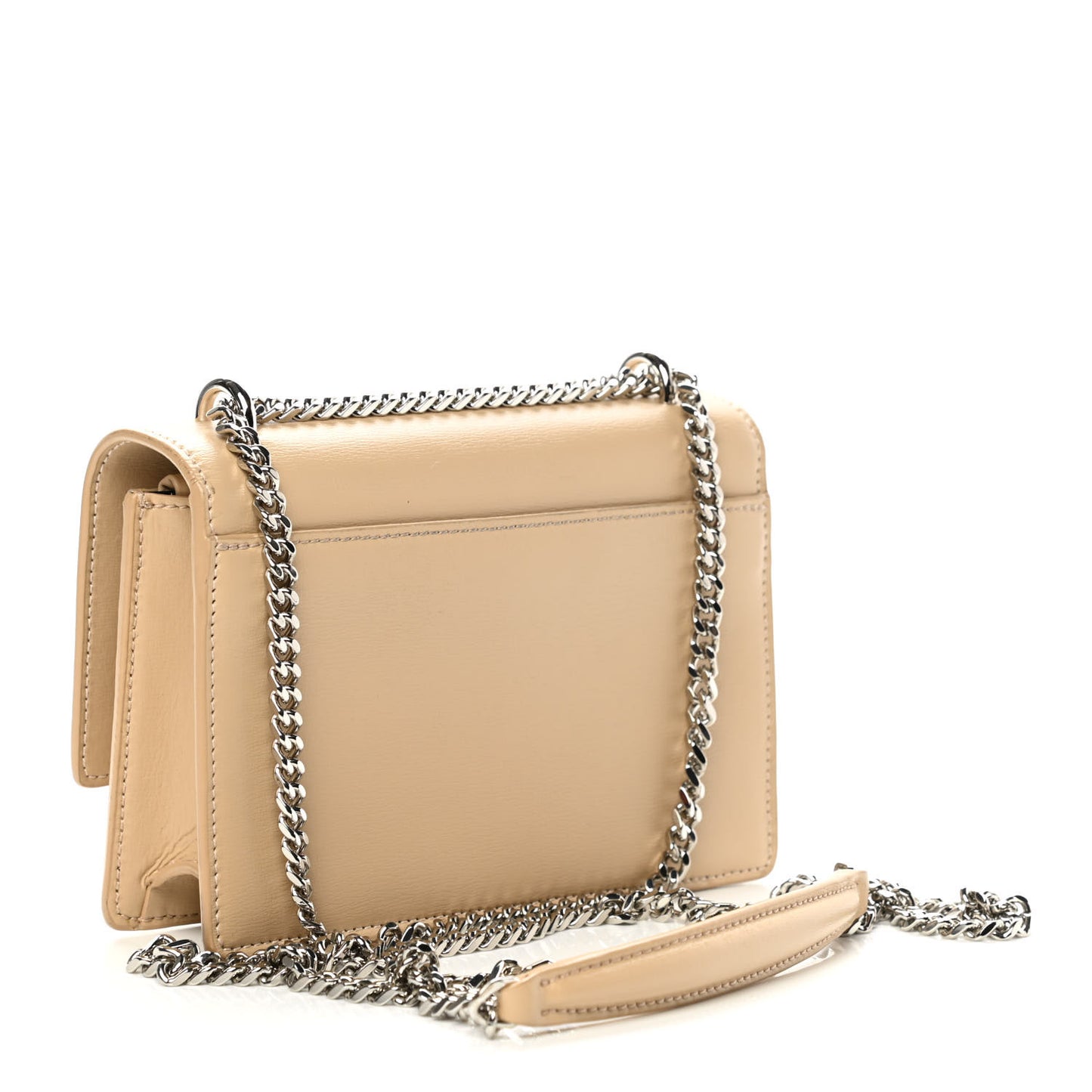 Calfskin Monogram Sunset Chain Wallet Nude Powder