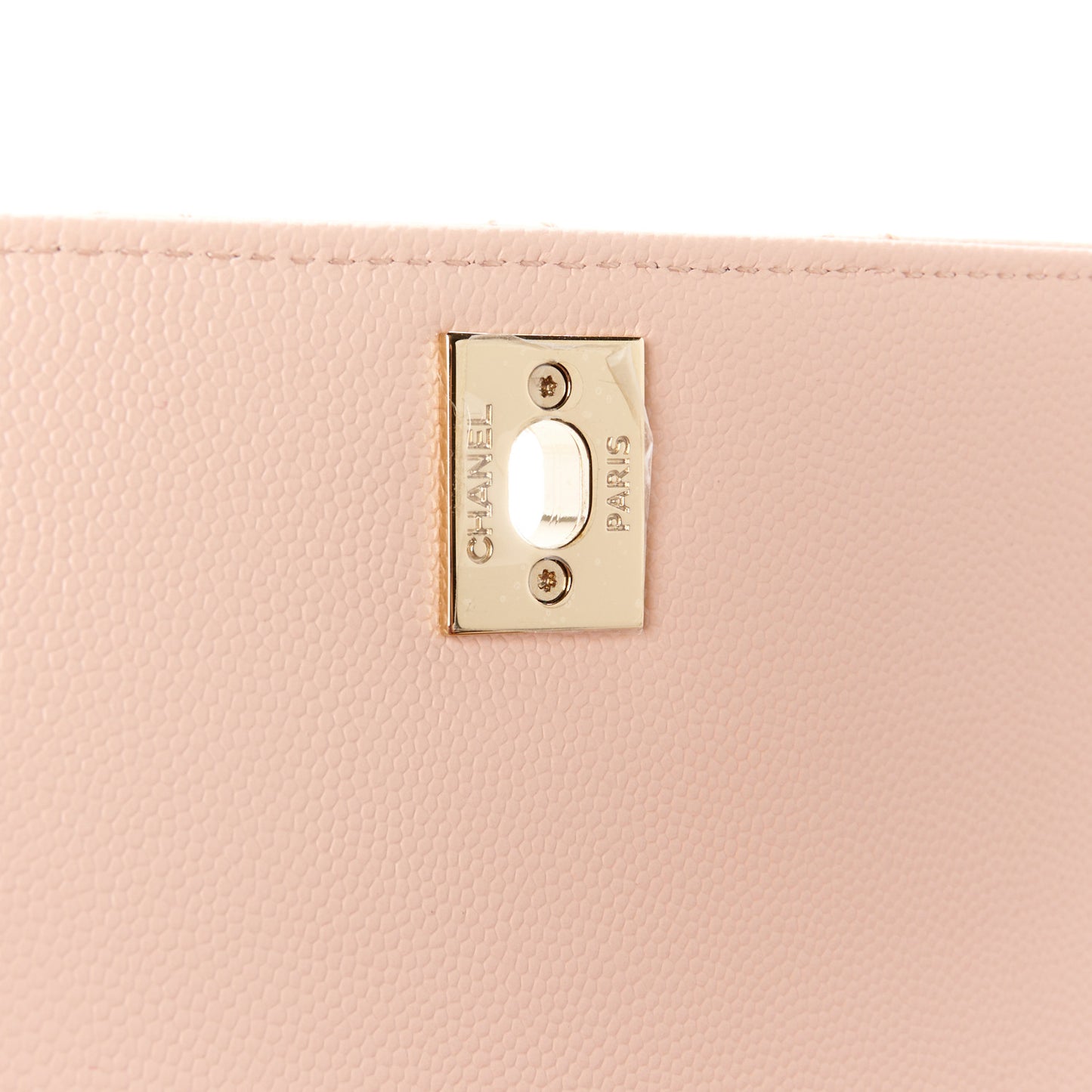 Caviar Quilted Mini Coco Handle Flap Light Pink