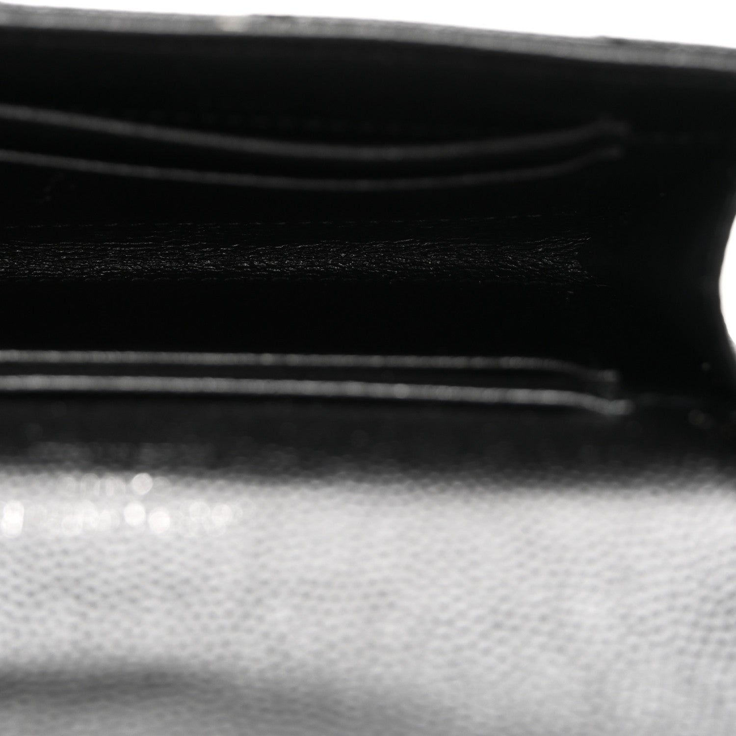Saint Laurent Grain De Poudre Matelasse Chevron Small Monogram Envelope Wallet Black 5 of 8