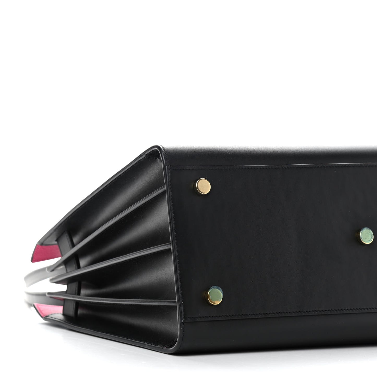 Calfskin Small Sac De Jour Black Fuchsia