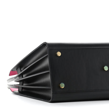 Saint Laurent Calfskin Small Sac De Jour Black Fuchsia 9 of 11