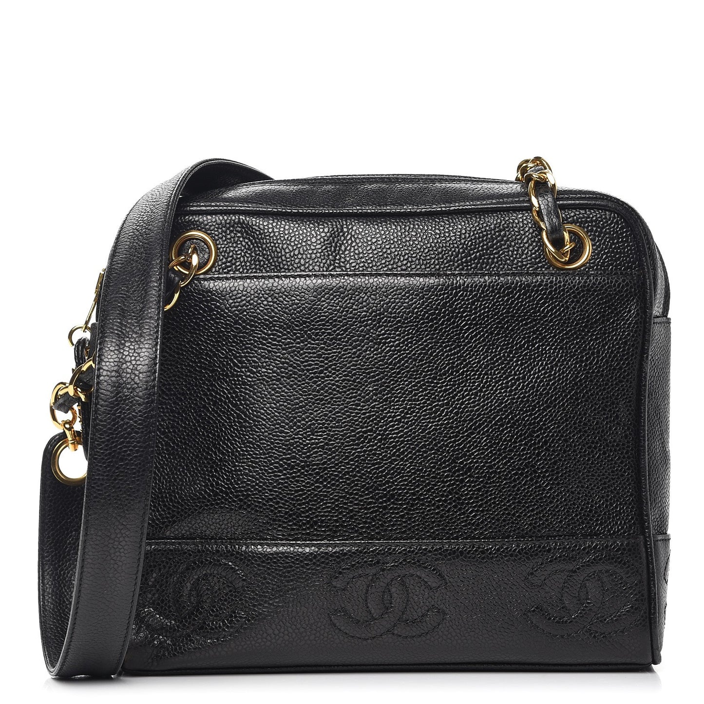 Caviar CC Shoulder Bag Black