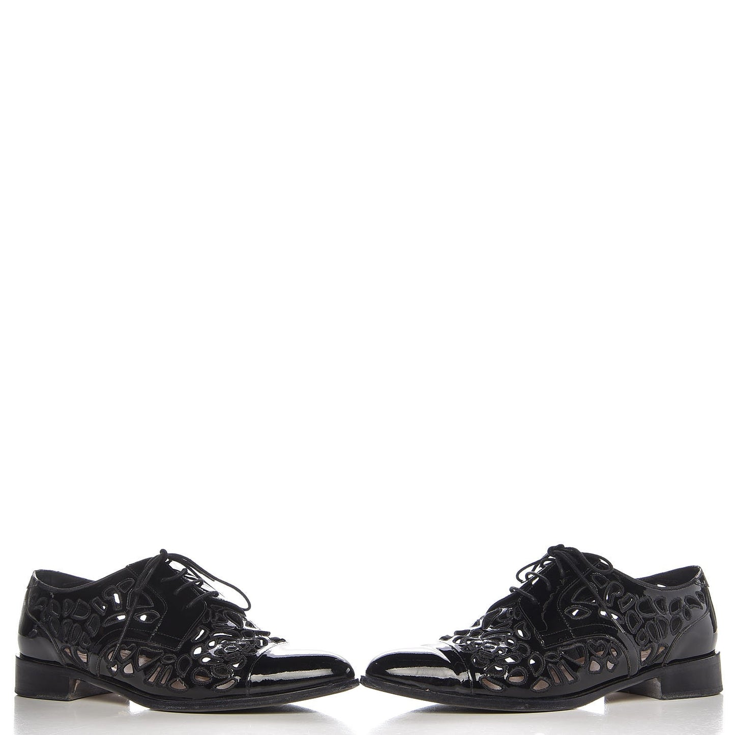 Patent Cut Out Oxfords 39 Black