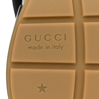 Gucci Calfskin Web Printed Mens Rhyton Sneakers 9 Black 6 of 9