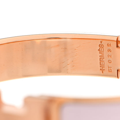 Hermes Enamel Narrow Clic Clac H Bracelet GM Rose Candeur 5 of 7