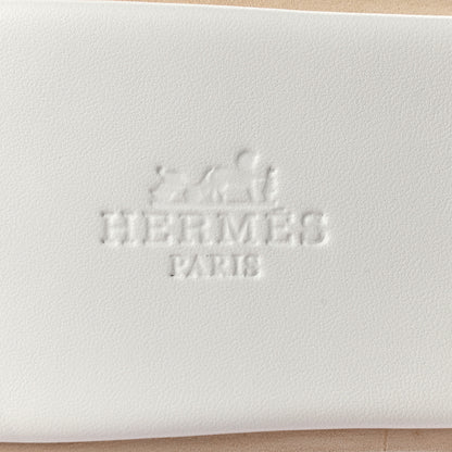 Hermes Calfskin Cork Eze 30 Sandals 38 White 7 of 9
