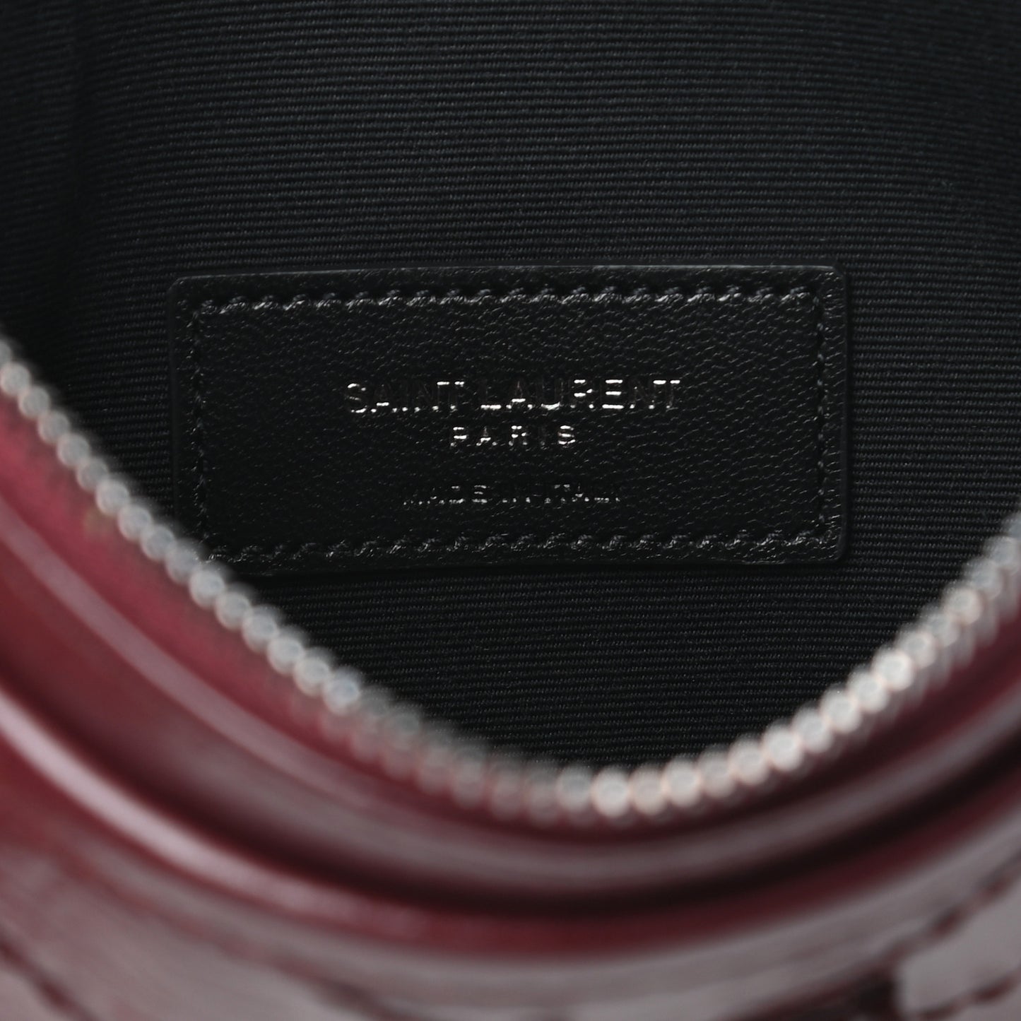 Crinkled Calfskin Matelasse Niki Bill Pouch Rouge Legion