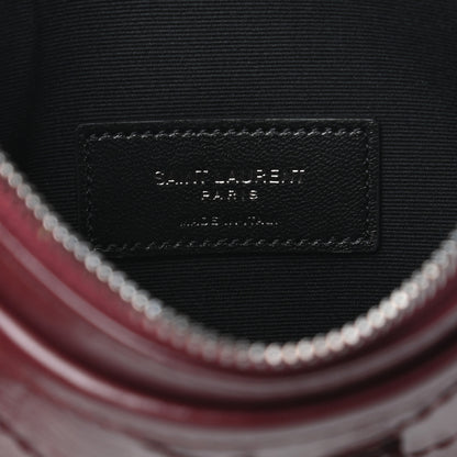 Saint Laurent Crinkled Calfskin Matelasse Niki Bill Pouch Rouge Legion 6 of 7