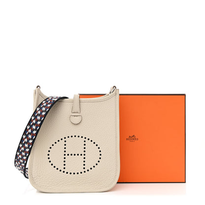 Hermes Taurillon Clemence Zigzag Evelyne TPM Beton Black White Deep Bleu 11 of 11